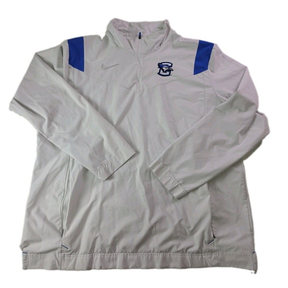 Creighton Blue Jays Nike Check 1/4 Zip Team Pullover XL Whiteout Vented